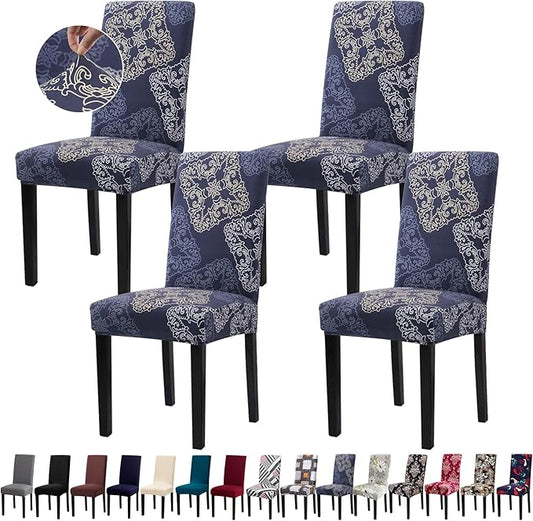 Chair Covers, Stretch Kitchen Dining Room Chair Covers Set of 4, Removable Washable Dining Chair Slipcovers for Home, Hotel, Banquet