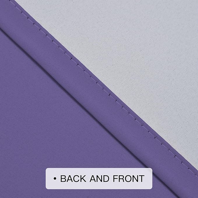 COSVIYA Curtains & Drapes Ombre Lilac Curtains 63 inch Length 2 Panels, Grommet Room Darkening Light Blocking Insulated Thermal Gradient Window Curtains for Bedroom/Living Room,52x63 inches