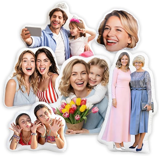 Custom Pillows with Picture - Mothers Day Custom Photo Gifts for Mom from Kids/Son/Daughter/Husband, Birthday Valentine Gifts for Mom Women Wife