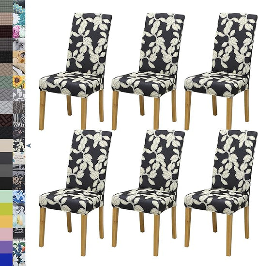 BIETYONE Chair Covers,Dining Room Chair Covers Set of 6,Stretch Kitchen Chair Cover,Washable Dining Chair Cover,Parsons Chair Slipcovers Protective,for Home,Restaurant,Banquet