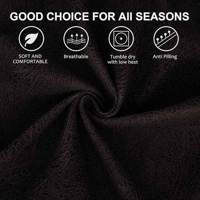 ANARACHON Recliner Chair Covers Leather Look, 4 Pieces Recliner Covers Non Slip, Soft Slipcovers for Large Recliners, Furniture Protector Washable for Pets (1 Seater, 05 Chocolate)