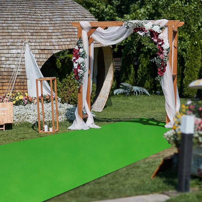 Shappy Grass Green Carpet Runner Rug for Party 55gsm Thickness with Carpet Tape Hallway Rug for Graduate Wedding Party Dance Floor Outdoor Accessories(2.6 x 30 Feet)