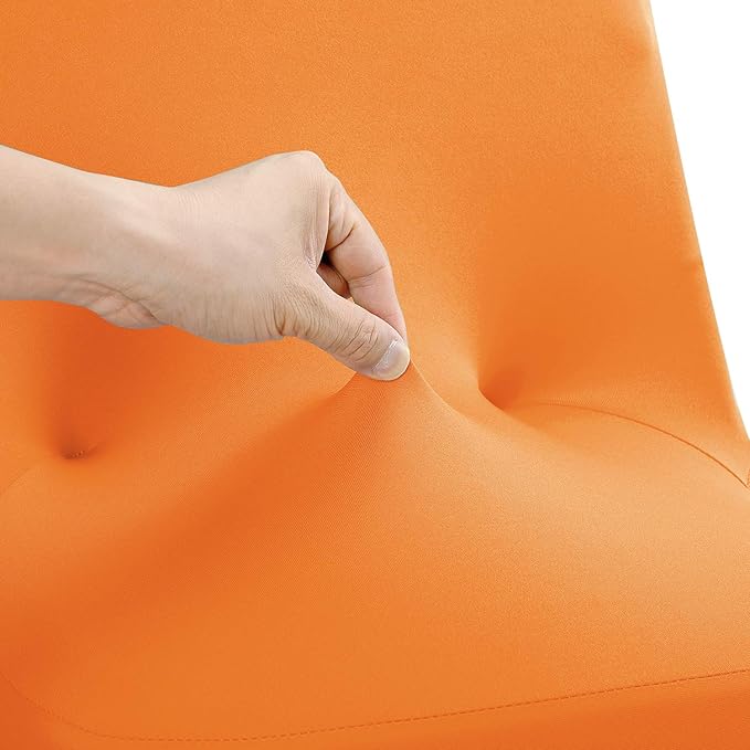 Peomeise Stretch Spandex Folding Chair Cover for Wedding Party Dining Banquet Event (Orange,6pcs)