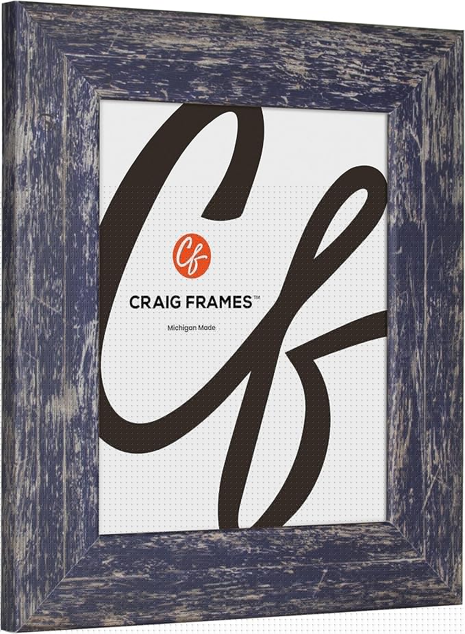 Craig Frames American Barn, 17x26 Picture Frame, Faux Barnwood, Blue