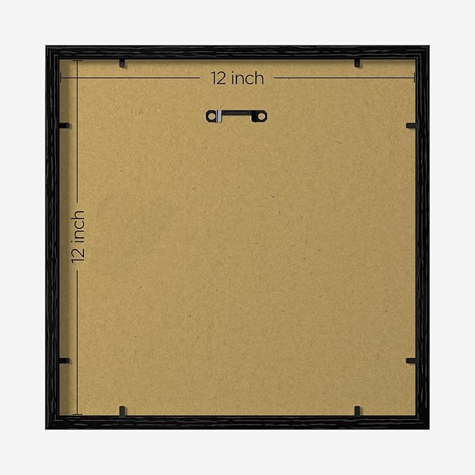 eletecpro 12x12 Picture Frames Set of 10, Gallery Wall Frames Display 8x8 Photo with Mat or 12x12 without Mat, Picture Frame Collage Wall Decor for Wall Mounting, Black