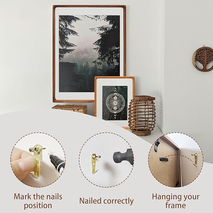 16x20 Picture Frame with Mat for 11x14, Natural Walnut Wood Handcrafted Rounded Corner with Plexiglass, Vertical or Horizontal Display Photo Gallery Poster Wall Mounting Frame