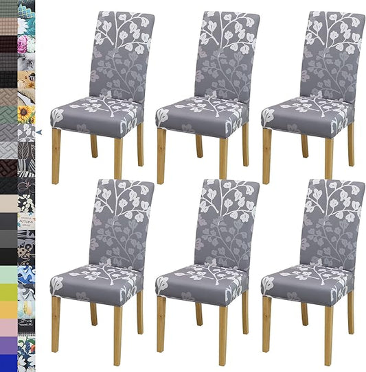 BIETYONE Chair Covers,Dining Room Chair Covers Set of 6,Stretch Kitchen Chair Cover,Washable Dining Chair Cover,Parsons Chair Slipcovers Protective,for Home,Restaurant,Banquet