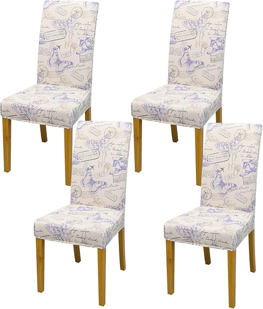 BIETYONE Chair Covers,Dining Room Chair Covers Set of 4,Stretch Kitchen Chair Cover,Washable Dining Chair Cover,Parsons Chair Slipcovers Protective,for Home,Restaurant,Banquet