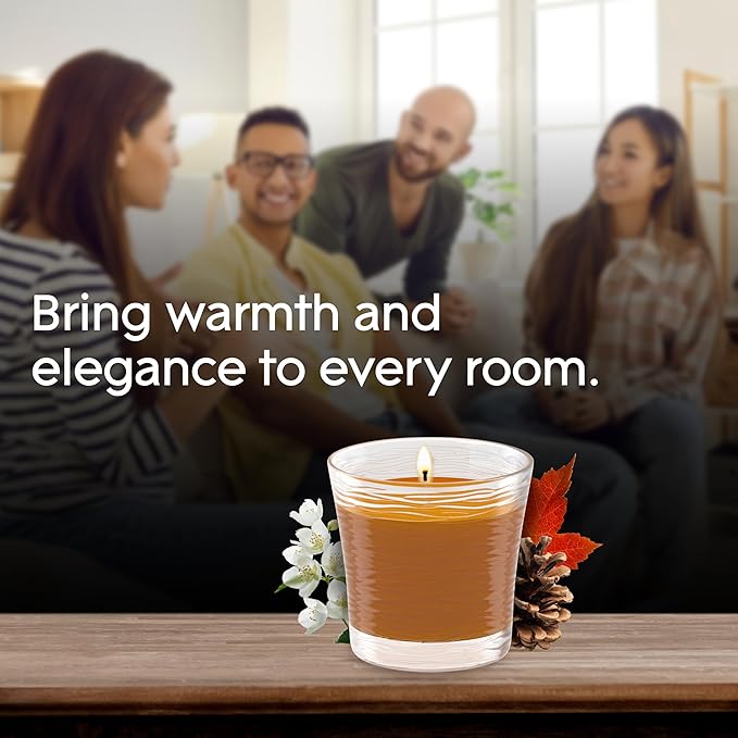 Glade 1-Wick Scented Candle Jar, Cashmere Woods, Air Freshener Infused with Essential Oils, 4.08 Oz, 3 Count