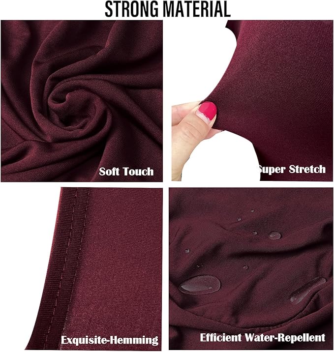 40PCS Stretch Spandex Folding Waterproof Chair Covers,Universal Fitted Chair Cover Protector for Wedding Party Banquet Holidays Celebration Decoration(Burgundy)