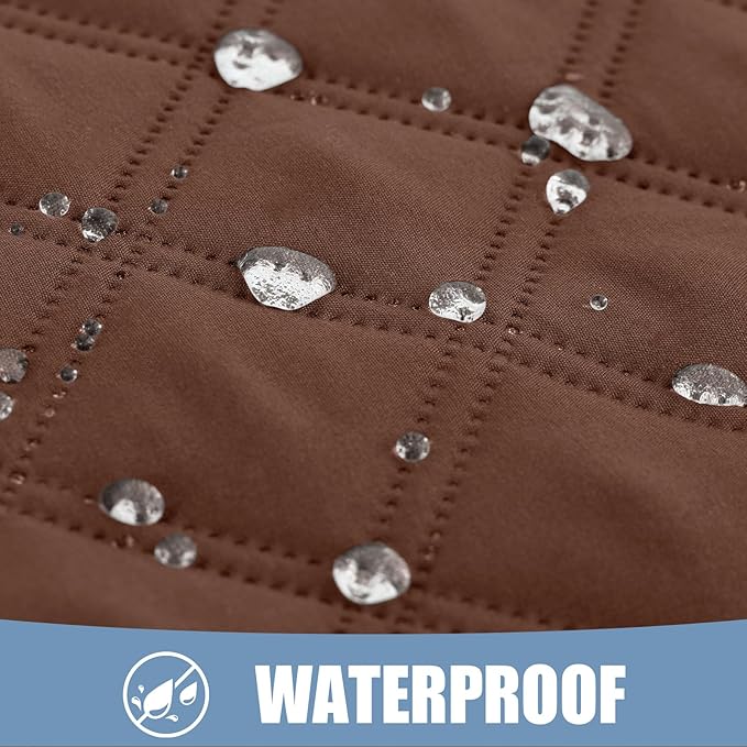 Smiry Waterproof Dog Bed Cover Pet Blanket, Soft Washable Dog Blanket for Furniture Bed Couch Sofa Reversible, Checkered (30"x70", Brown/Brown)