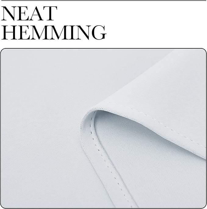 NICETOWN Room Darkening Curtain Panels for Bedroom, Easy-Care Solid Thermal Insulated Grommet Room Darkening Draperies/Drapes (Greyish White, 2 Panels, 34 by 54)