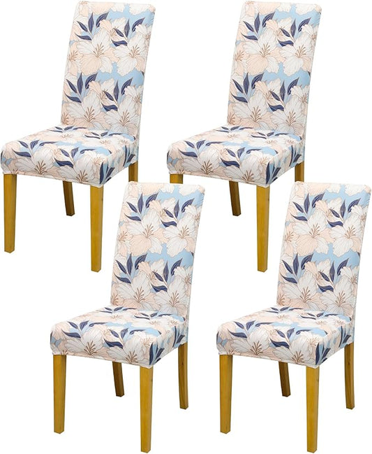 BIETYONE Chair Covers,Dining Room Chair Covers Set of 4,Stretch Kitchen Chair Cover,Washable Dining Chair Cover,Parsons Chair Slipcovers Protective,for Home,Restaurant,Banquet
