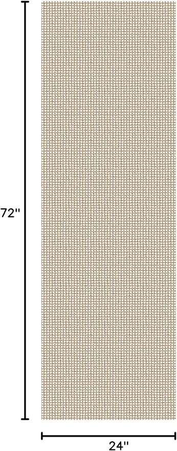 KOZYFLY Runners for Hallways 2x6 ft Washable Kitchen Runner Non Slip Rubber Backed Hall Runners Cotton Entryway Runner Rugs Floor Carpet for Indoor Backdoor Bedroom Kitchen, Ivory/Khaki