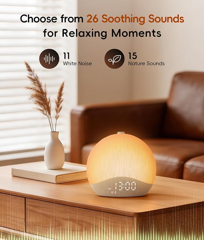 ecozy Sunrise Alarm Clock, White Noise Machine, Sound Machine for Bedroom - Image 6