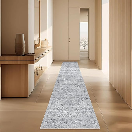 Hallway Runner Rugs for 2x10 Long Rug Runners,Non-Slip Washable Kitchen Runner Rug,Vintage Stain Resistant Floor Carpet Rugs for Living Room,Bedroom,Hallways,Entryway