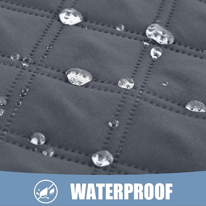 Smiry Waterproof Dog Bed Cover Pet Blanket, Soft Washable Dog Blanket for Furniture Bed Couch Sofa Reversible, Checkered (68"x82", Dark Grey/Dark Grey)