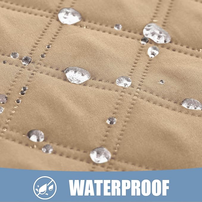 Smiry Waterproof Couch Covers for Dogs Washable, Reversible Pet Couch Covers for 3 Cushion Sofa Pet Friendly, Soft Sofa Furniture Protector for Dogs Cat Kids, Checkered (40"x40", Camel/Beige)