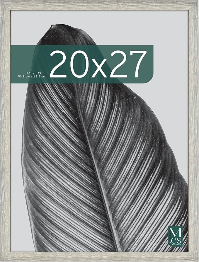 MCS Studio Gallery 20x27 Poster Frame Gray Woodgrain Engineered Wood, Vertical & Horizontal Wall Hanging Large Picture Frame for Photos, Posters & Art Prints (1-Pack)