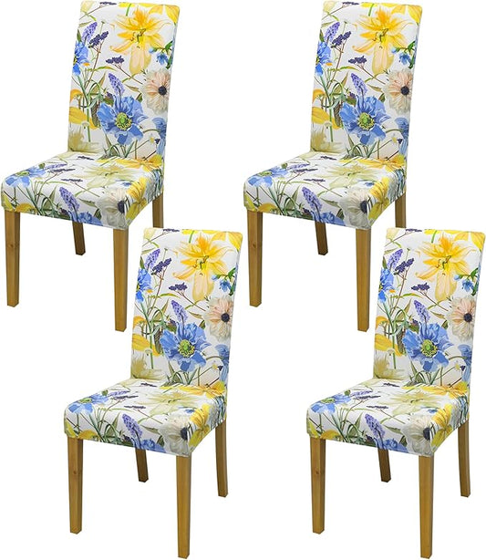 BIETYONE Chair Covers,Dining Room Chair Covers Set of 4,Stretch Kitchen Chair Cover,Washable Dining Chair Cover,Parsons Chair Slipcovers Protective,for Home,Restaurant,Banquet
