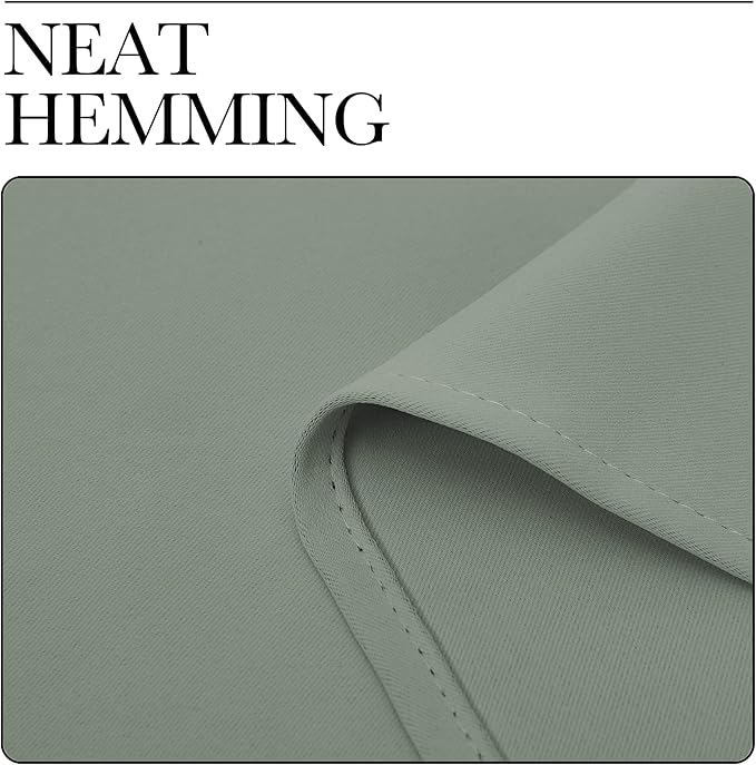 NICETOWN Greyish Green Blackout Curtains 90" Long for Office, Dining Room, Guest Room, Sound Reducing Heat and Cold Block Curtain Panels for Modern Room Decorative (55" Wide, 2 Pieces)