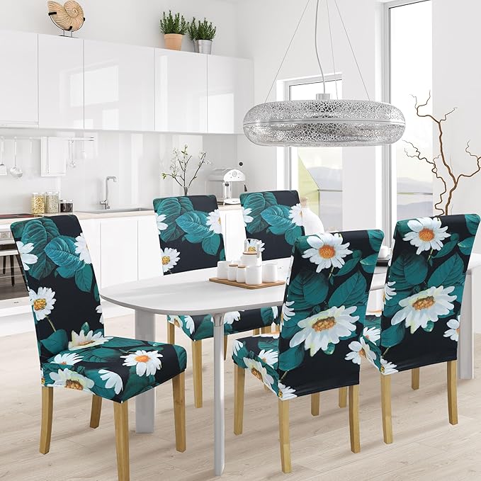 BIETYONE Chair Covers,Dining Room Chair Covers Set of 2,Stretch Kitchen Chair Cover,Washable Dining Chair Cover,Parsons Chair Slipcovers Protective,for Home,Restaurant,Banquet