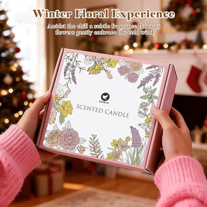 Scented Candles Set 4pcs-Candles Clearance Rose, Lavender, Vanilla, Jasmine Fragrance, Suitable for Women, Birthday, Bath Yoga, Wedding