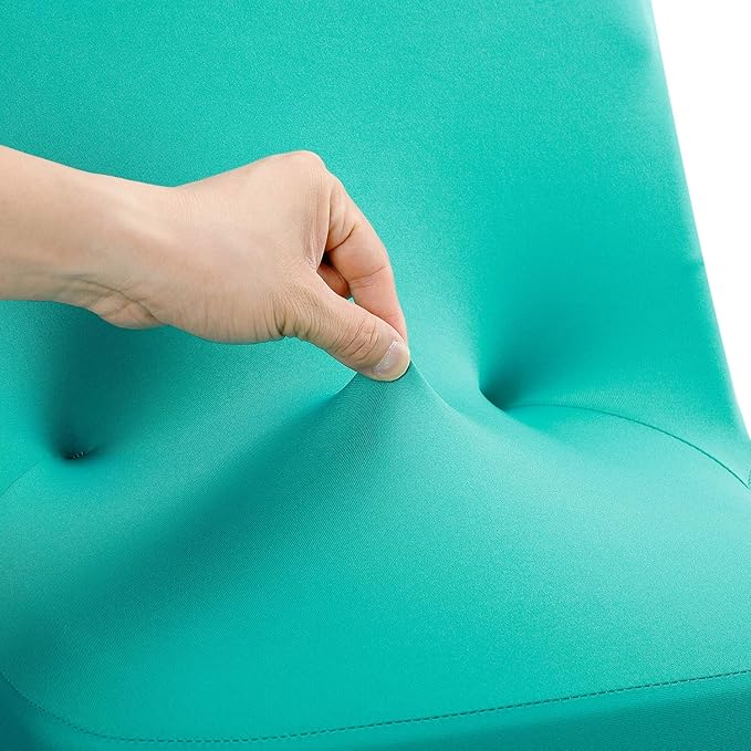 Peomeise Stretch Spandex Folding Chair Cover for Wedding Party Dining Banquet Event (Turquoise,25pcs)