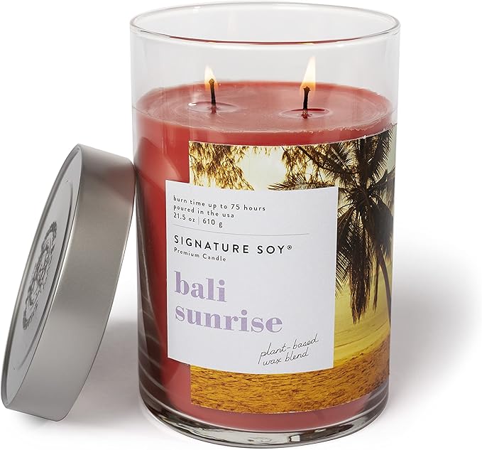 Signature Soy Lidded Bali Sunrise Scented Candle