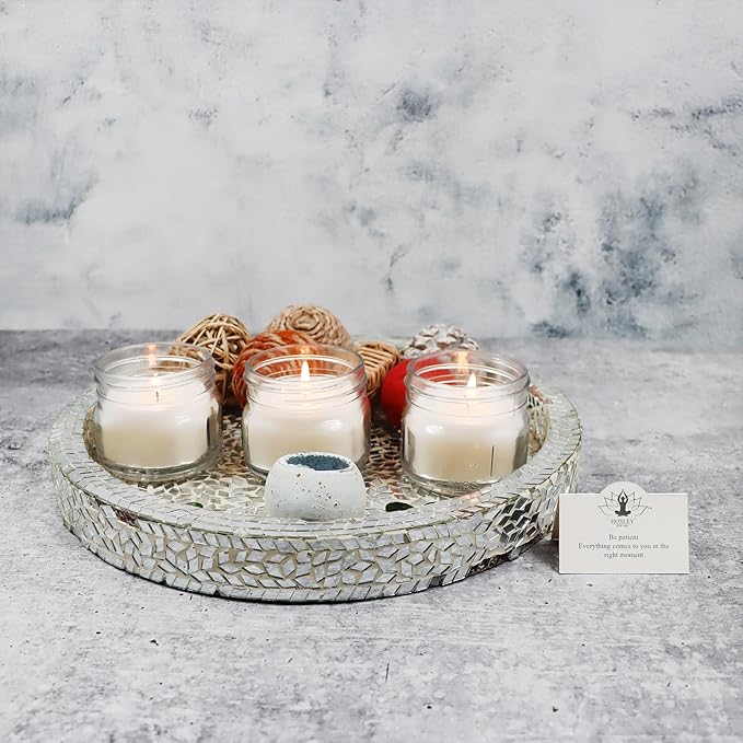 Hosley Jar Candle Neroli Scented Classic 3oz Clear Glass Jar Single Wick Candle, Over Upto 20 Hours of Burn Time, Ideal for Creating Relaxing Ambience & Holiday Gifting