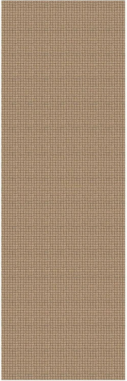 IOHOUZE Washable Runner Rug 3x8 Non Slip Rubber Backed Wide Hallway Runner Entryway Runner Indoor, Woven Kitchen Rugs Cotton Floor Carpet for Hall Entrance Bedroom, Orange/Tan/Brown