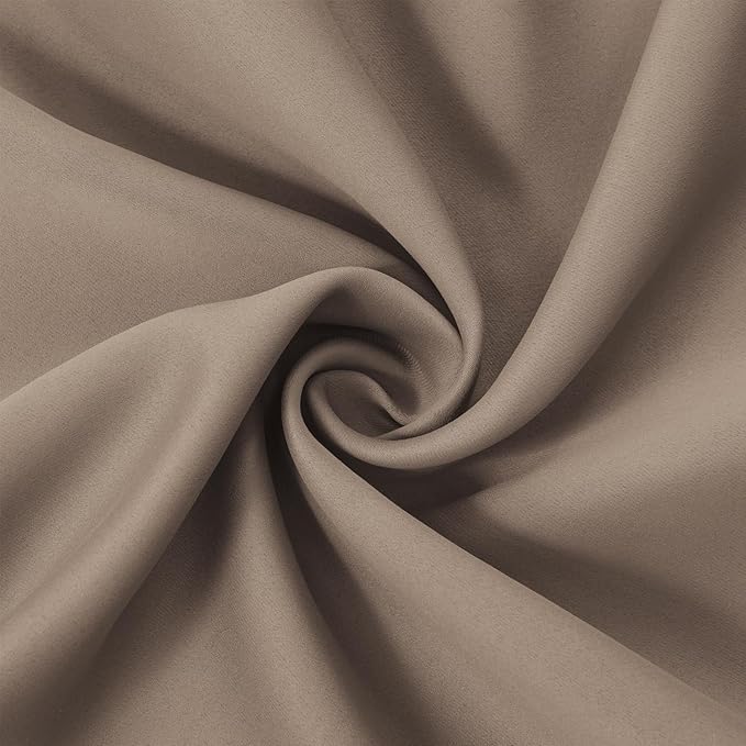 LEMOMO Blackout Curtains 66 x 95 inch/Cappuccino Curtains Set of 2 Panels/Thermal Insulated Room Darkening Bedroom Curtains