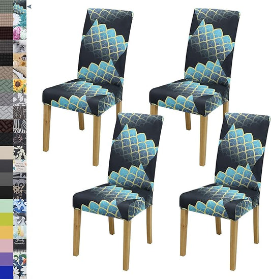 BIETYONE Chair Covers,Dining Room Chair Covers Set of 4,Stretch Kitchen Chair Cover,Washable Dining Chair Cover,Parsons Chair Slipcovers Protective,for Home,Restaurant,Banquet
