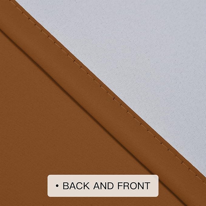 COSVIYA Curtains & Drapes Ombre Burnt Orange Curtains 84 inch Length 2 Panels, Grommet Room Darkening Light Blocking Insulated Thermal Gradient Window Curtains for Bedroom/Living Room,52x84 inches