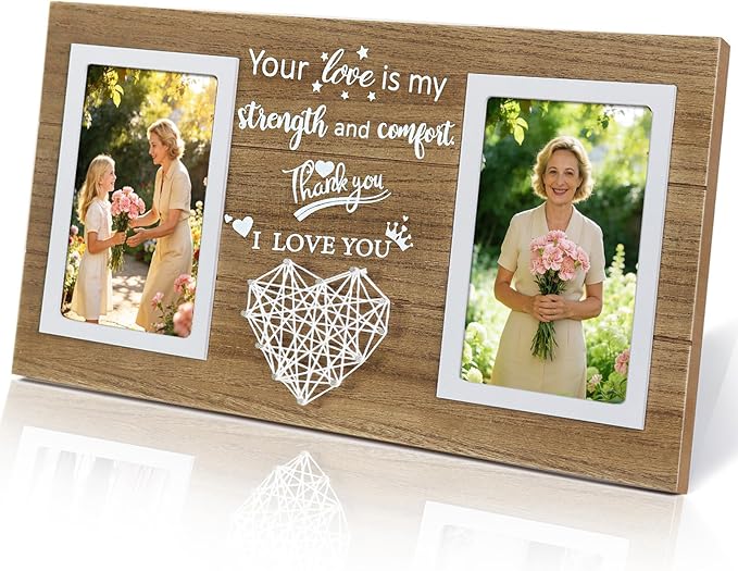 ZEEYUAN 4x6 Picture Frame Gifts For Mom Mothers Day Photo Gifts for Mom from Daughter or Son, Personalized Mother’s Day Presents Anniversary Birthday Wedding Gift for Wife Couples Love Picture Frame