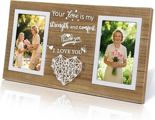 ZEEYUAN 4x6 Picture Frame Gifts For Mom Mothers Day Photo Gifts for Mom from Daughter or Son, Personalized Mother’s Day Presents Anniversary Birthday Wedding Gift for Wife Couples Love Picture Frame