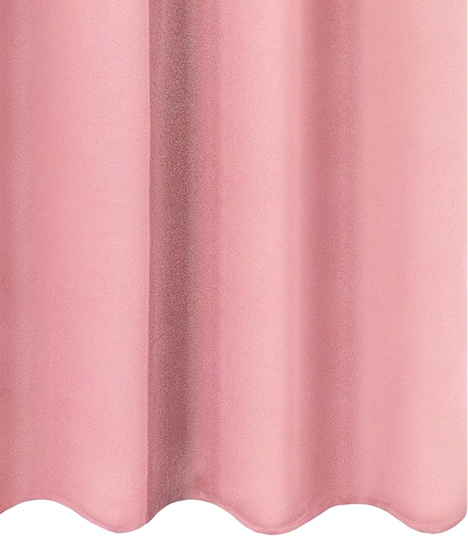 LEMOMO Pink Blackout Curtains/52 x 45 Inch Length Kids Curtains/Set of 2 Panels Grommet Bedroom Curtains for Living Room Curtains