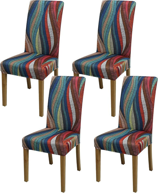 BIETYONE Chair Covers,Dining Room Chair Covers Set of 4,Stretch Kitchen Chair Cover,Washable Dining Chair Cover,Parsons Chair Slipcovers Protective,for Home,Restaurant,Banquet