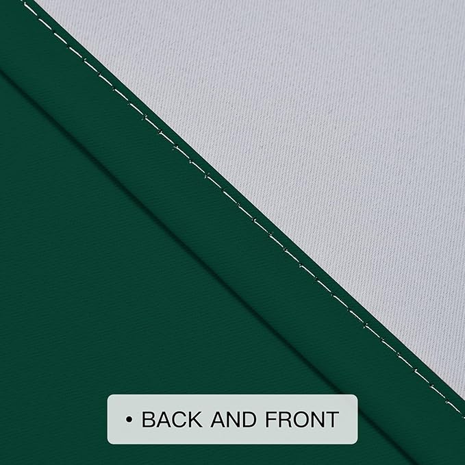COSVIYA Curtains & Drapes Ombre Dark Green Curtains 54 inch Long 2 Panels Set, Grommet Room Darkening Light Blocking Insulated Thermal Gradient Window Panels for Bedroom/Living Room,52x54 inches