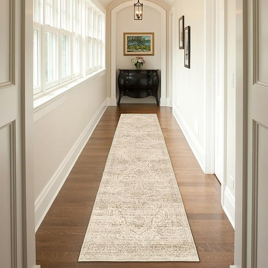 Hallway Runner Rugs for 2x10 Long Rug Runners,Non-Slip Washable Kitchen Runner Rug,Vintage Stain Resistant Floor Carpet Rugs for Living Room,Bedroom,Hallways,Entryway