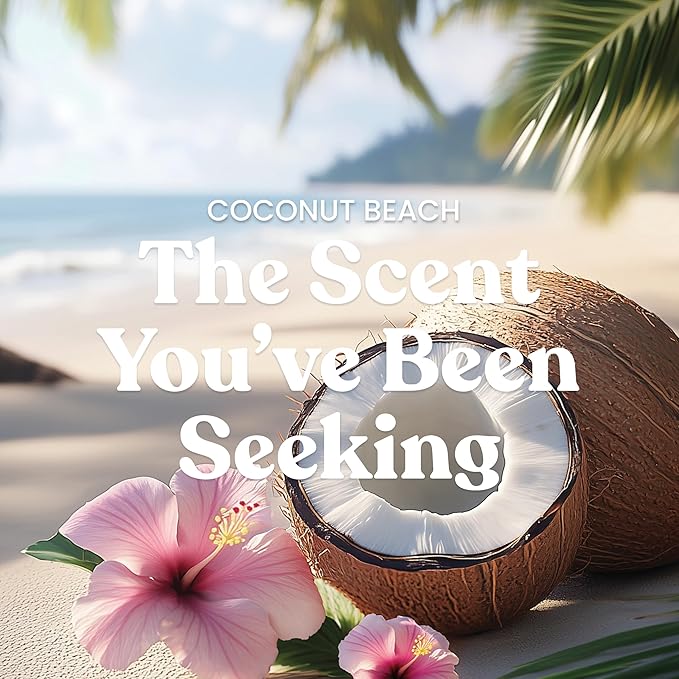 Yankee Candle Small Tumbler Scented Candle, Coconut Beach, 4.3 oz, Premium Plant Wax Blend, Up to 40 Hour Burn Time