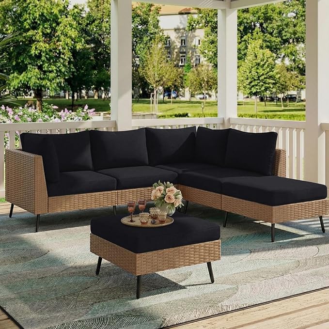 hyha Milk Silk Couch Cushion Covers, Soft Magic Sofa Covers Washable for 2 Cushion Couch, Stretch Sectional Outdoor Cushion Covers for Patio Furniture with Elastic Bottom(2 Packs, Black)