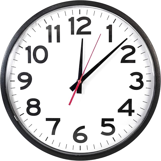 Ultimate Wall Clock | 10 Inch | Silent | Round | Quartz | Black | Kitchen | Office | Bedroom | Study | Classic | Indoor | Outdoor | Unbranded | Battery Operated | Modern D??cor | Sweeping