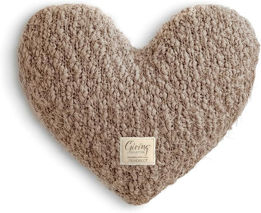 DEMDACO Giving Collection Pink Weighted Giving Heart - Weighted Heart Pillow for Bedding - Decorative Throw Pillow - Meaningful Gift Idea - Handmade - Luxurious, Soft & Cozy - 1.85 lbs