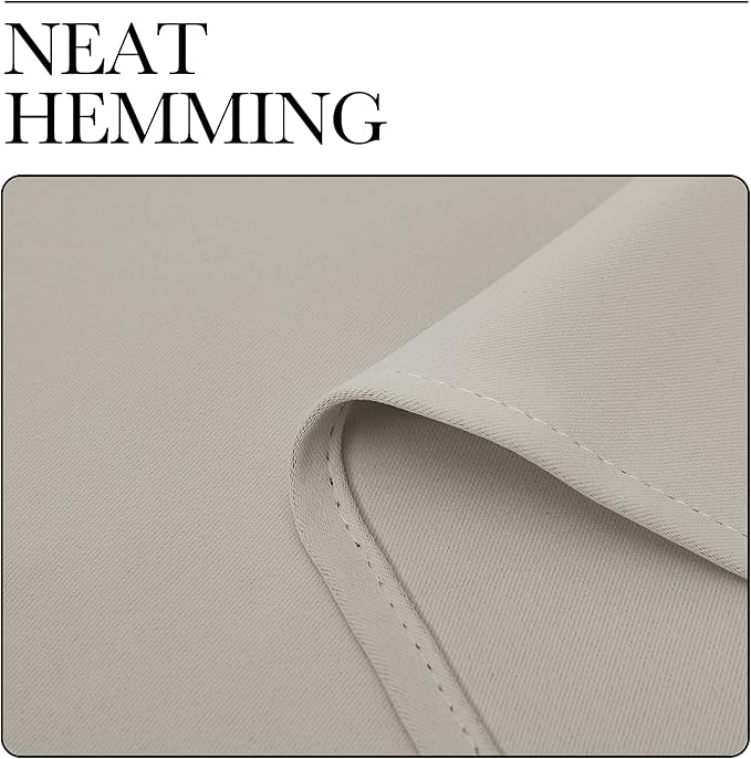 NICETOWN Room Darkening Short Curtain Panels for Cafe, Thermal Insulated Grommet Room Darkening Draperies/Drapes for Window (Natural, 2 Panels, W34 x L45 -inch)