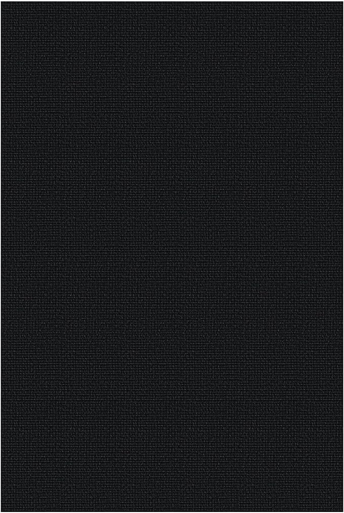 KOZYFLY Washable Entryway Rug 3x5 Ft Area Rugs Cotton Rubber Backed Throw Rugs Indoor Door Mat Kitchen Rugs Braided Floor Carpet for Front Entrance Kitchen Living Room, Black