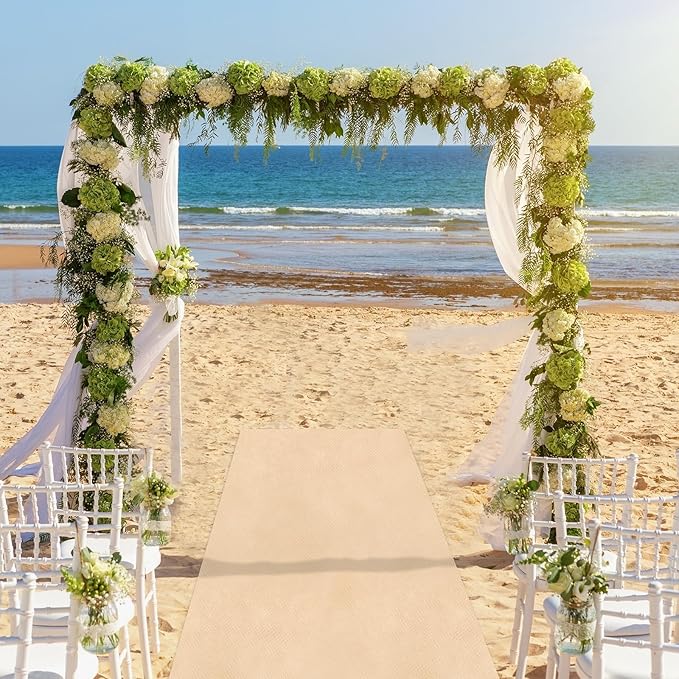 Shappy Khaki Carpet Runner Rug for Party 55gsm Thickness with Carpet Tape Hallway Rug for Graduate Wedding Party Dance Floor Outdoor Accessories(2.6 x 30 Feet)