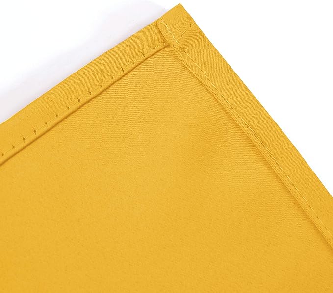 LEMOMO Yellow Blackout Curtains/52 x 108 Inch/Set of 2 Panels Thermal Insulated Room Darkening Curtains for Bedroom