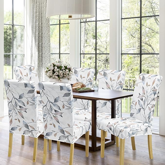 BIETYONE Chair Covers,Dining Room Chair Covers Set of 4,Stretch Kitchen Chair Cover,Washable Dining Chair Cover,Parsons Chair Slipcovers Protective,for Home,Restaurant,Banquet