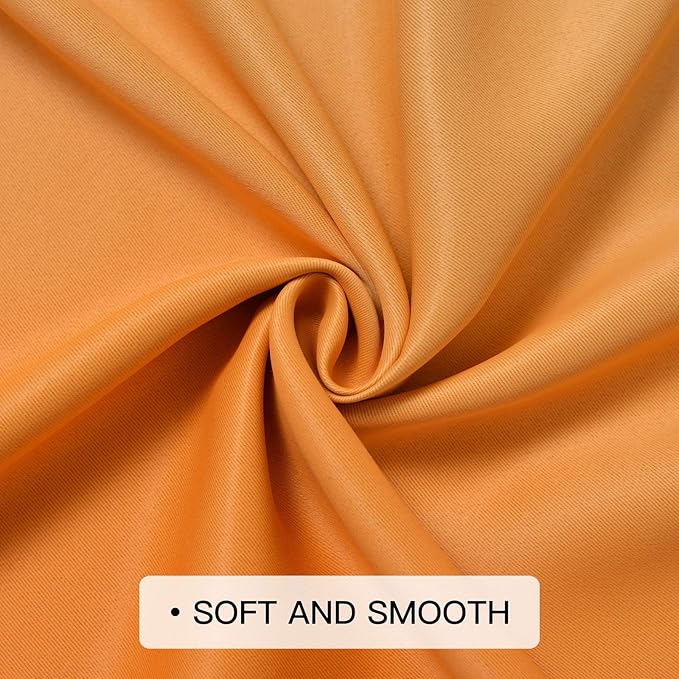 COSVIYA Grommet Ombre Room Darkening Curtains 54 inches Length for Kids/Girls Bedroom, Polyester Light Blocking Orange and Blue Gradient Window Drapes/Curtains for Living Room,2 Panels, 52x54 inches